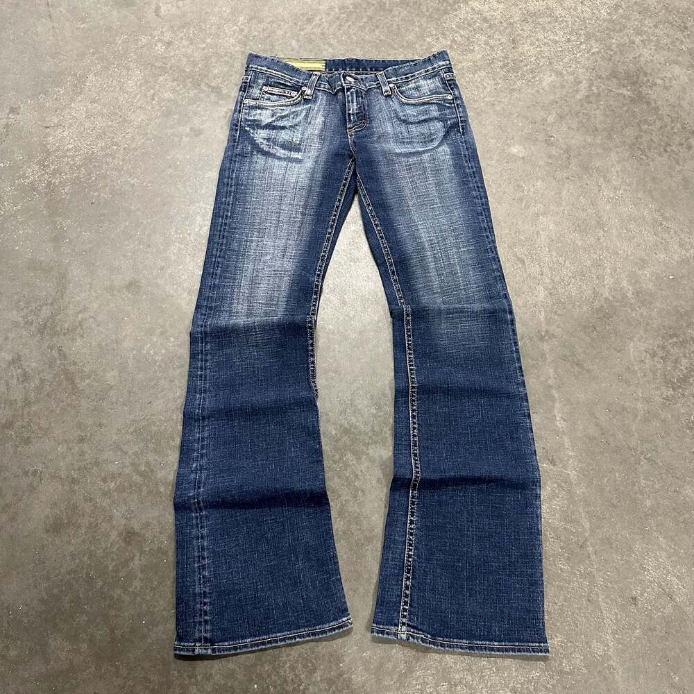 Vintage Y2K Jean Paul Da’Mage Factory Sample Low Rise Flare Jeans Dark Wash